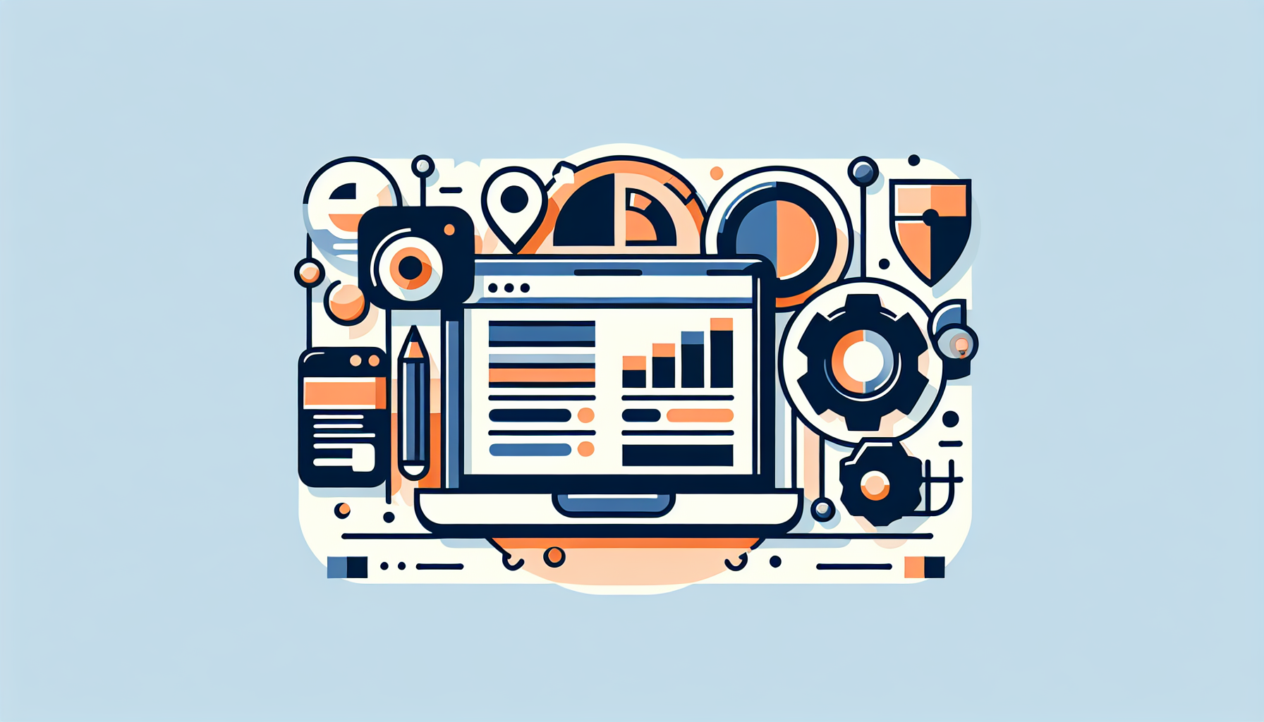 Illustration about content optimization