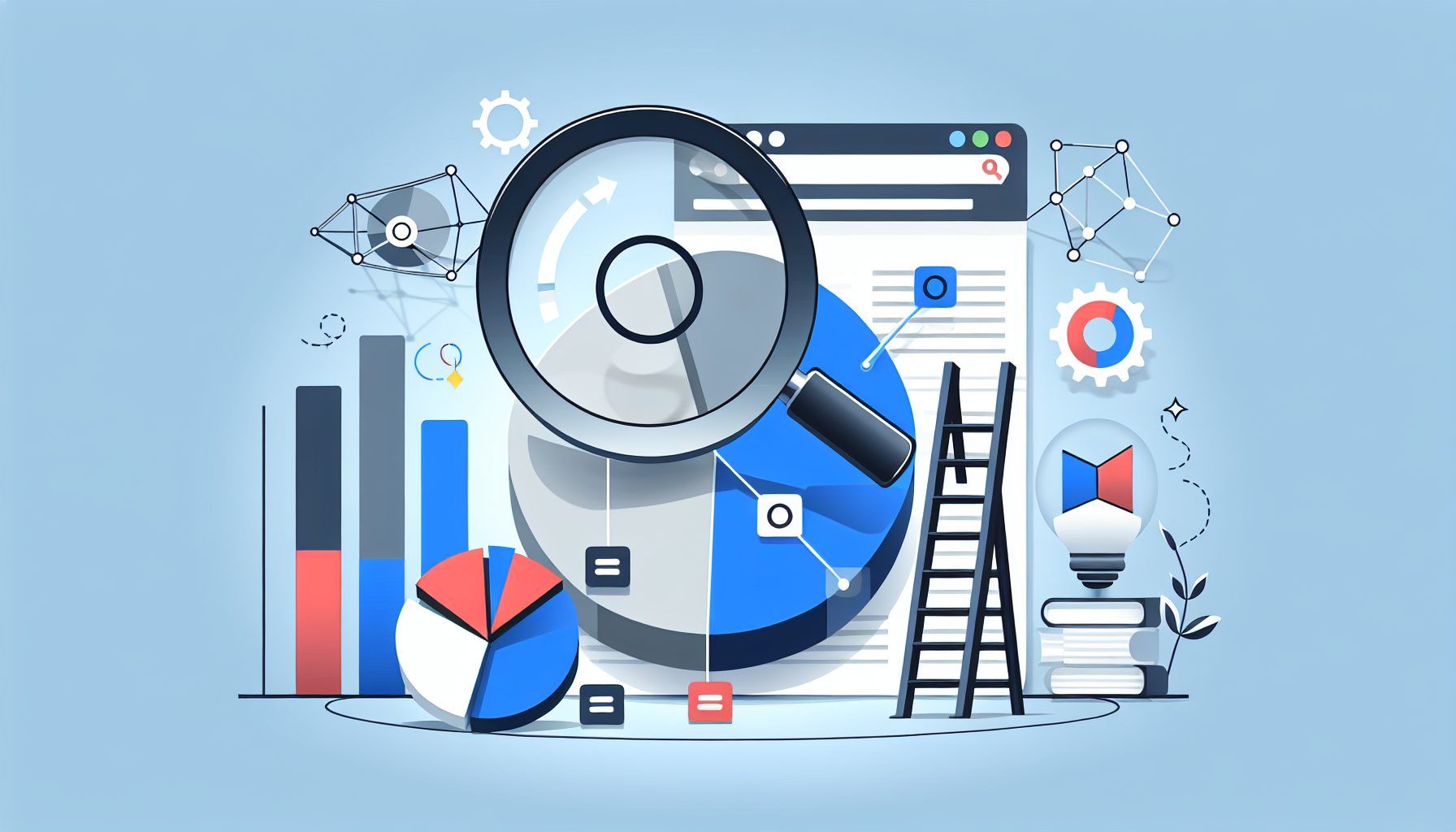 seo competitor analysis concept visualization